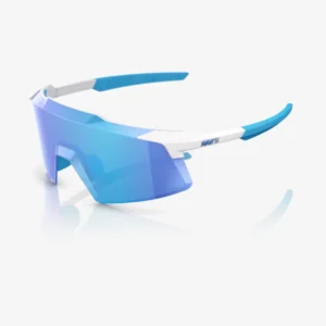 AEROCRAFT® Matte WhiteHiPER® Blue Mirror Lens  + Clear Lens
