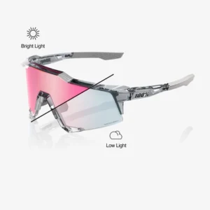 SPEEDCRAFT® Polished Translucent GreyRose Gold Photochromic Mirror